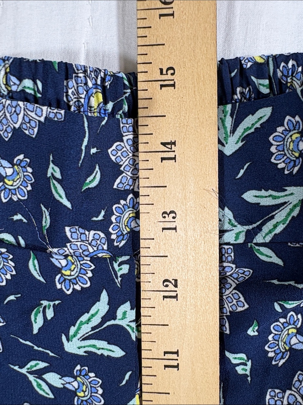 NWT Max Studio Plus Size 2X Navy Blue Floral Wide Leg Resortwear Palazzo Pants - Picture 5 of 12